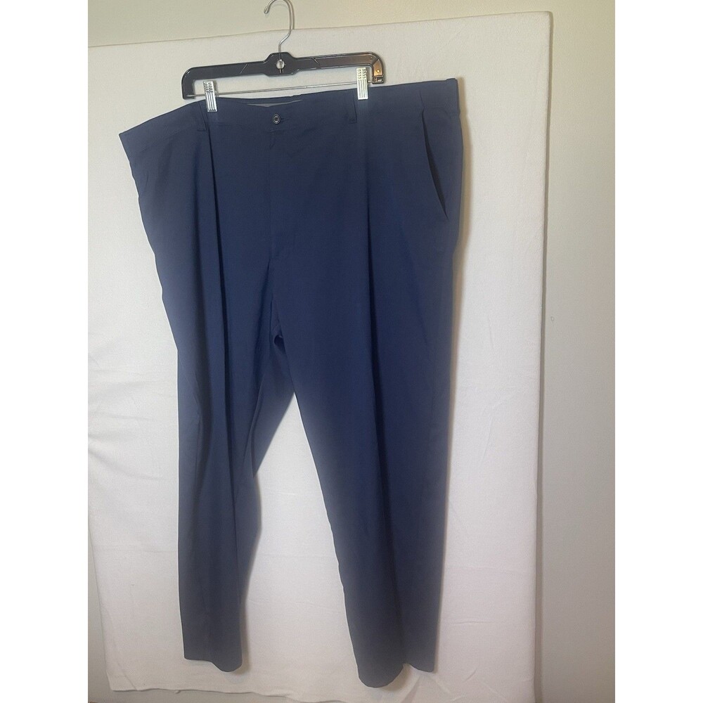 Pro Tour Men’s Golf Pants Stretch Flat Front Blue 48x30 Polyester Blend